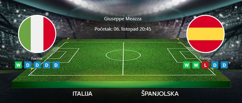 Tipovi za Italija vs. Španjolska, 6. listopad 2021., Liga nacija