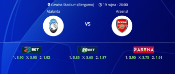 Tipovi za Atalanta vs. Arsenal, 19. rujan 2024. Liga prvaka