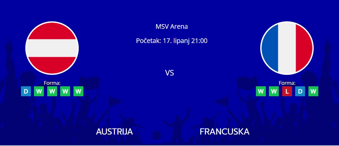 Tipovi za Austrija vs. Francuska, 17. lipanj 2024., Euro 2024