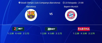 Tipovi za Barcelona vs. Bayern, 23. listopad 2024., Liga prvaka