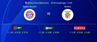 Tipovi za Bayern vs. Benfica, 6. studeni 2024., Liga prvaka