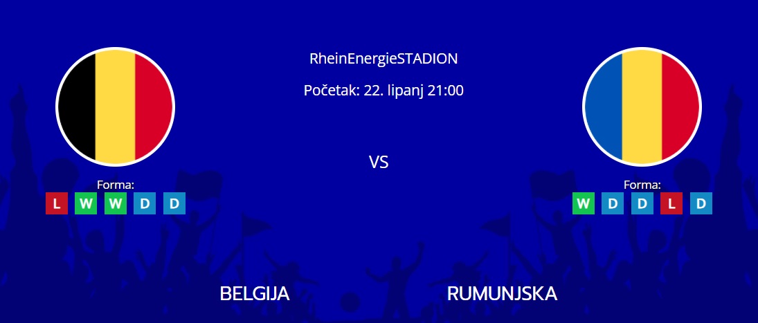 Tipovi za Belgija vs. Rumunjska, 22. lipanj 2024., Euro 2024