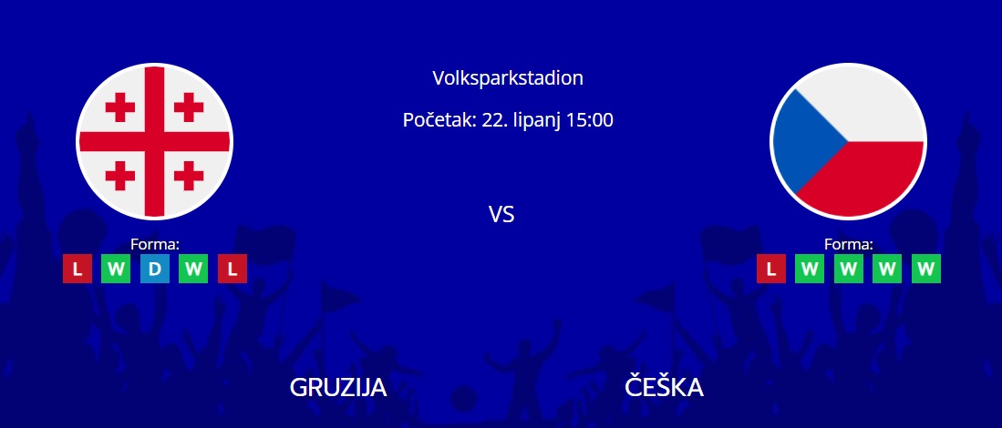 Tipovi za Gruzija vs. Češka, 22. lipanj 2024., Euro 2024