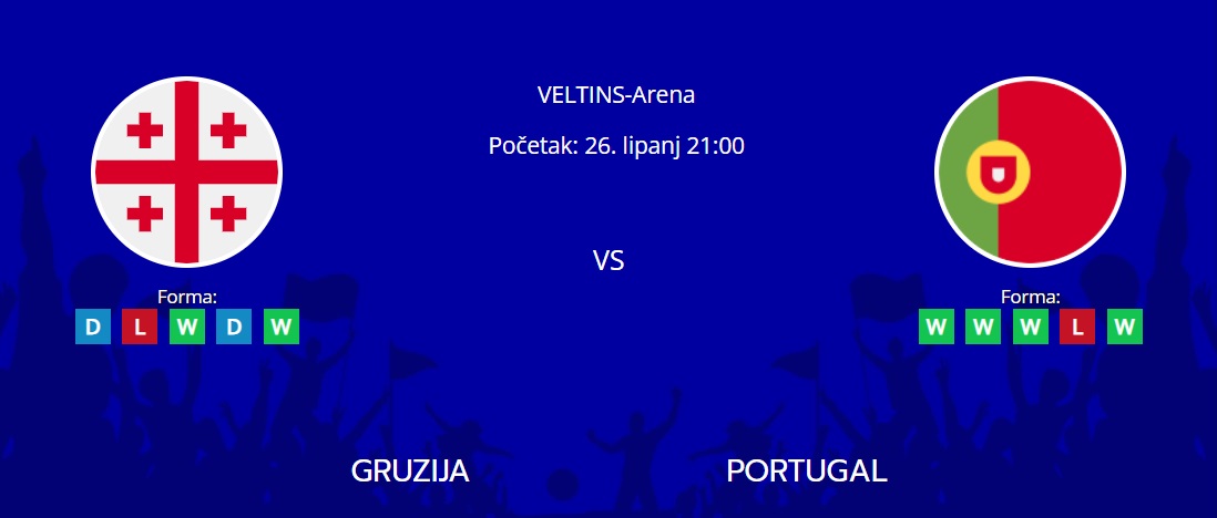 Tipovi za Gruzija vs. Portugal, 26. lipanj 2024., Euro 2024