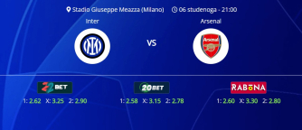 Tipovi za Inter vs. Arsenal, 6. studeni 2024., Liga prvaka