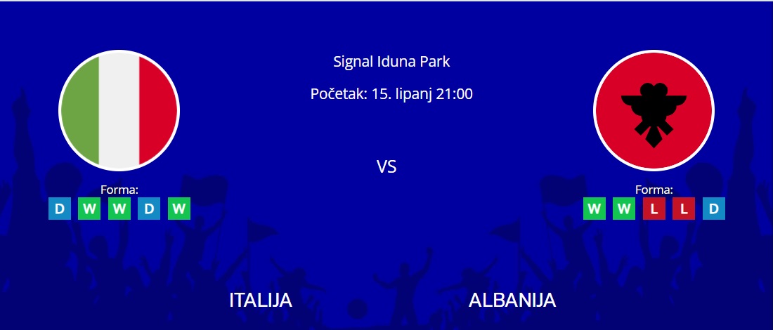 Tipovi za Italija vs. Albanija, 15. lipanj 2024., Euro 2024
