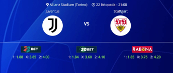 Tipovi za Juventus vs. Stuttgart, 22. listopad 2024., Liga prvaka