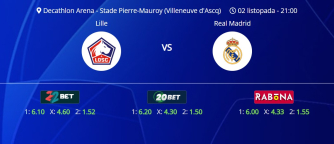 Tipovi za Lille vs. Real Madrid, 2. listopad 2024., Liga prvaka