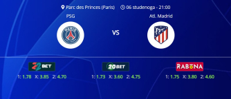 Tipovi za PSG vs. Atletico, 6. studeni 2024., Liga prvaka