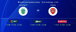 Tipovi za Sporting vs. Arsenal, 26. studeni 2024., Liga prvaka