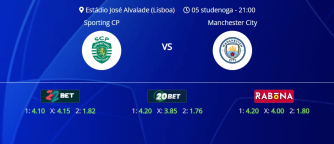 Tipovi za Sporting vs. Manchester City, 5. studeni 2024., Liga prvaka