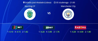 Tipovi za Sporting vs. Manchester City, 5. studeni 2024., Liga prvaka