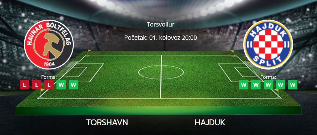 Tipovi za Toshavn vs. Hajduk, 1. kolovoz 2024., Konferencijska liga